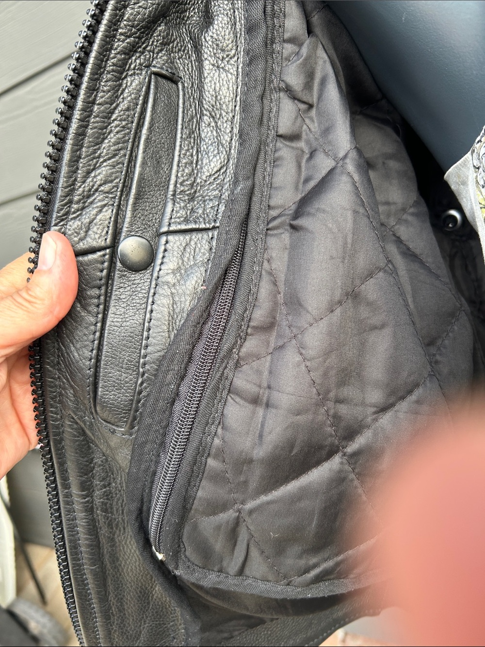 Black Leather Fringe Jacket with Cutout Floral Detail - Picture 12 of 16